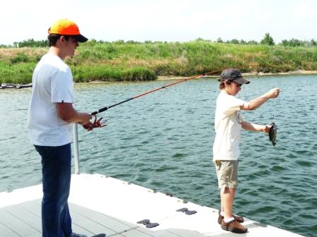 Andre and Gorka with a Bluegill